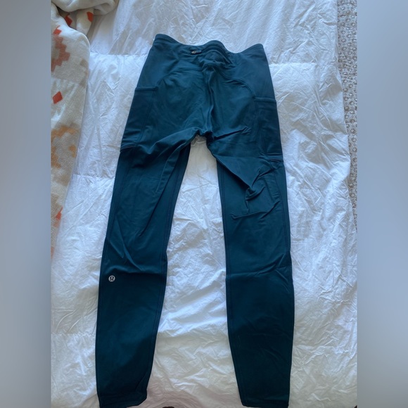 Teal Lululemon leggings - Picture 2 of 4